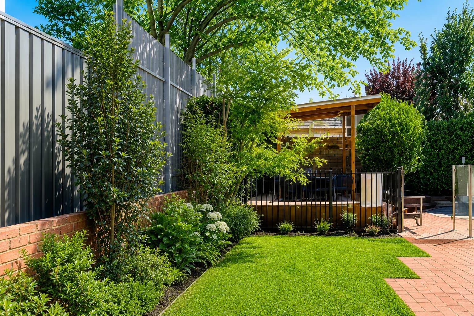 Elegant landscaping with modern design in an Adelaide garden