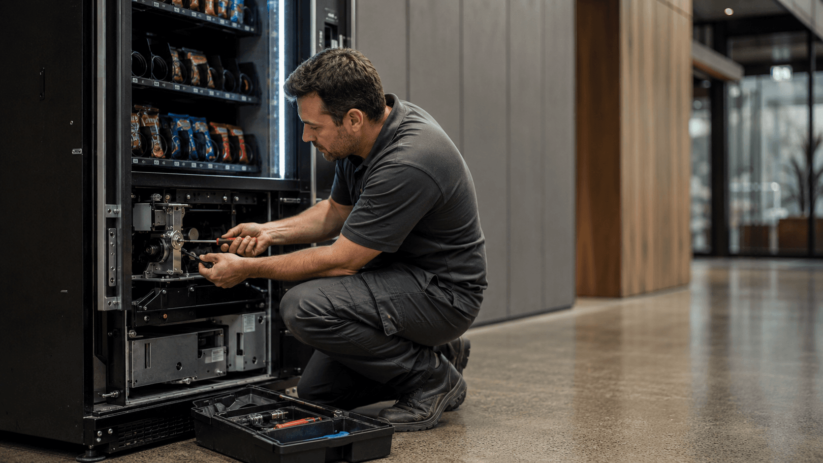 Modern commercial vending machines in Adelaide
