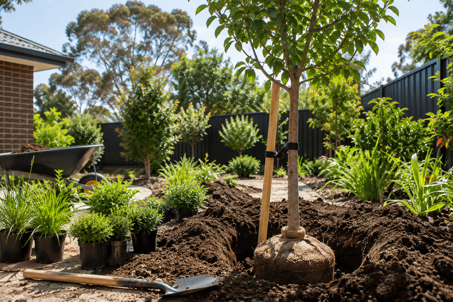 Elegant landscaping with modern design in an Adelaide garden