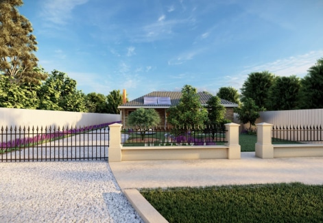 Minimalistic landscaping with clean lines and modern garden design